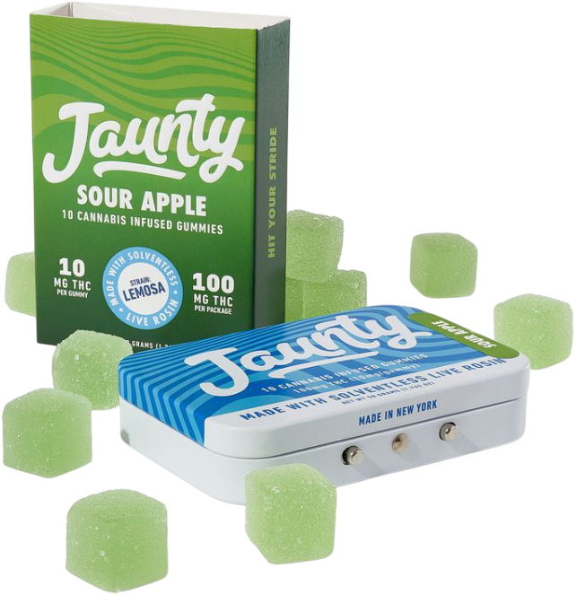 Photograph of product: Live Rosin Sour Apple - TH-oui Gummie 10 Pack (100mg)
