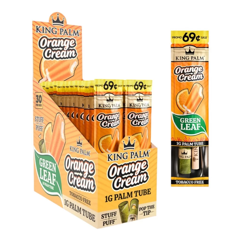 Photograph of product: King Palm Orange Cream 1pk Cone 1g