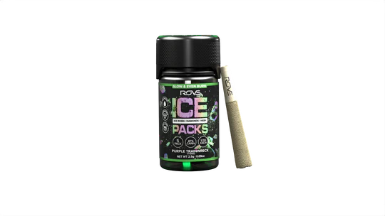 Photograph of product: Rove | Purple Trainwreck | Rosin-Diamond-au chocolat | .5g 5pk | Infused Preroll