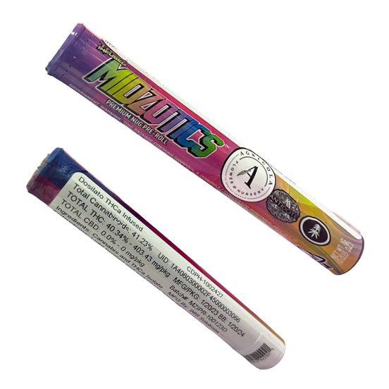 Photograph of product: D. Midzotics 1g TH-ouia Infused Pre Roll - Dosilato (H) - 