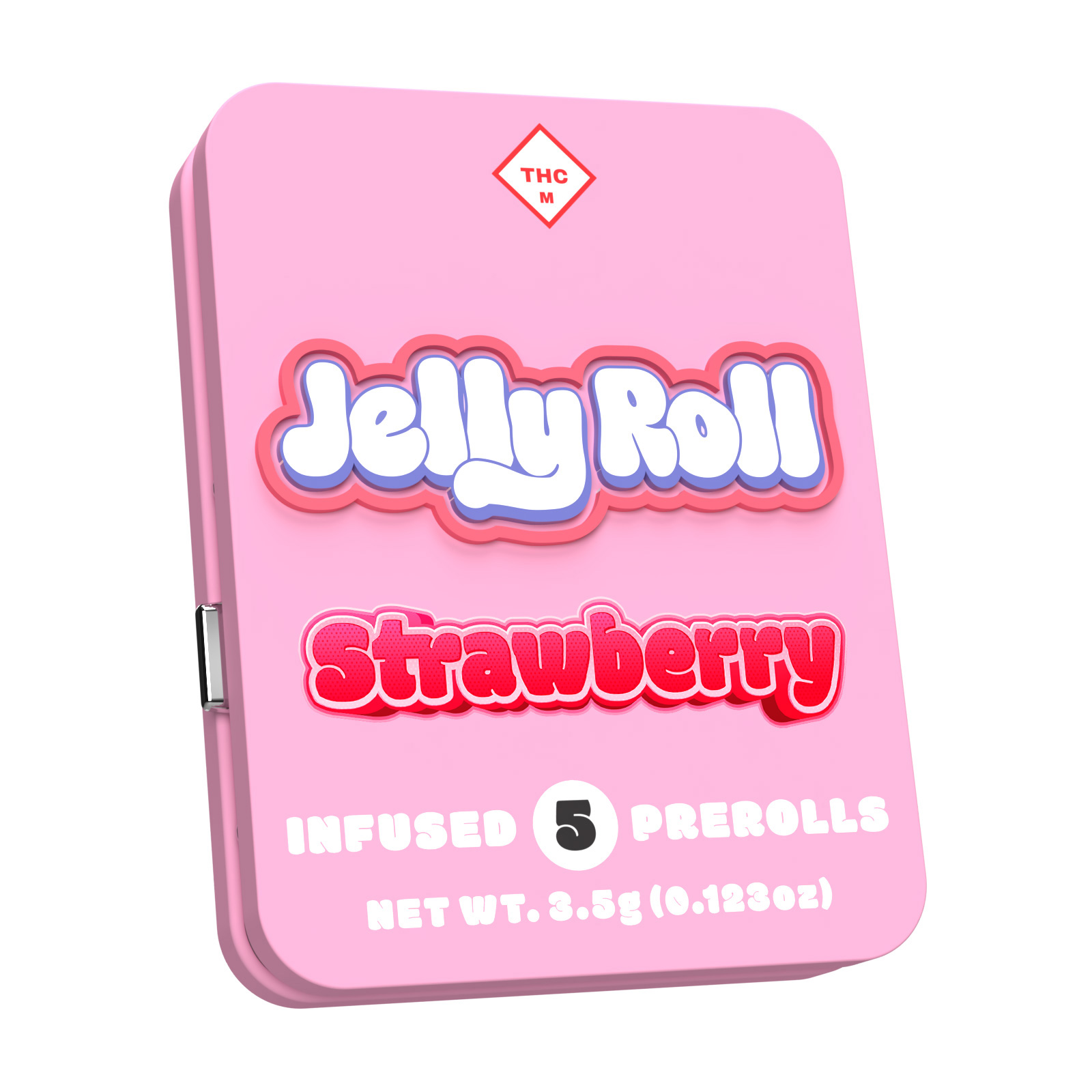 Photograph of product: Jelly Roll - Infused Pre-Rolls Strawberry 5pk - 3.5g