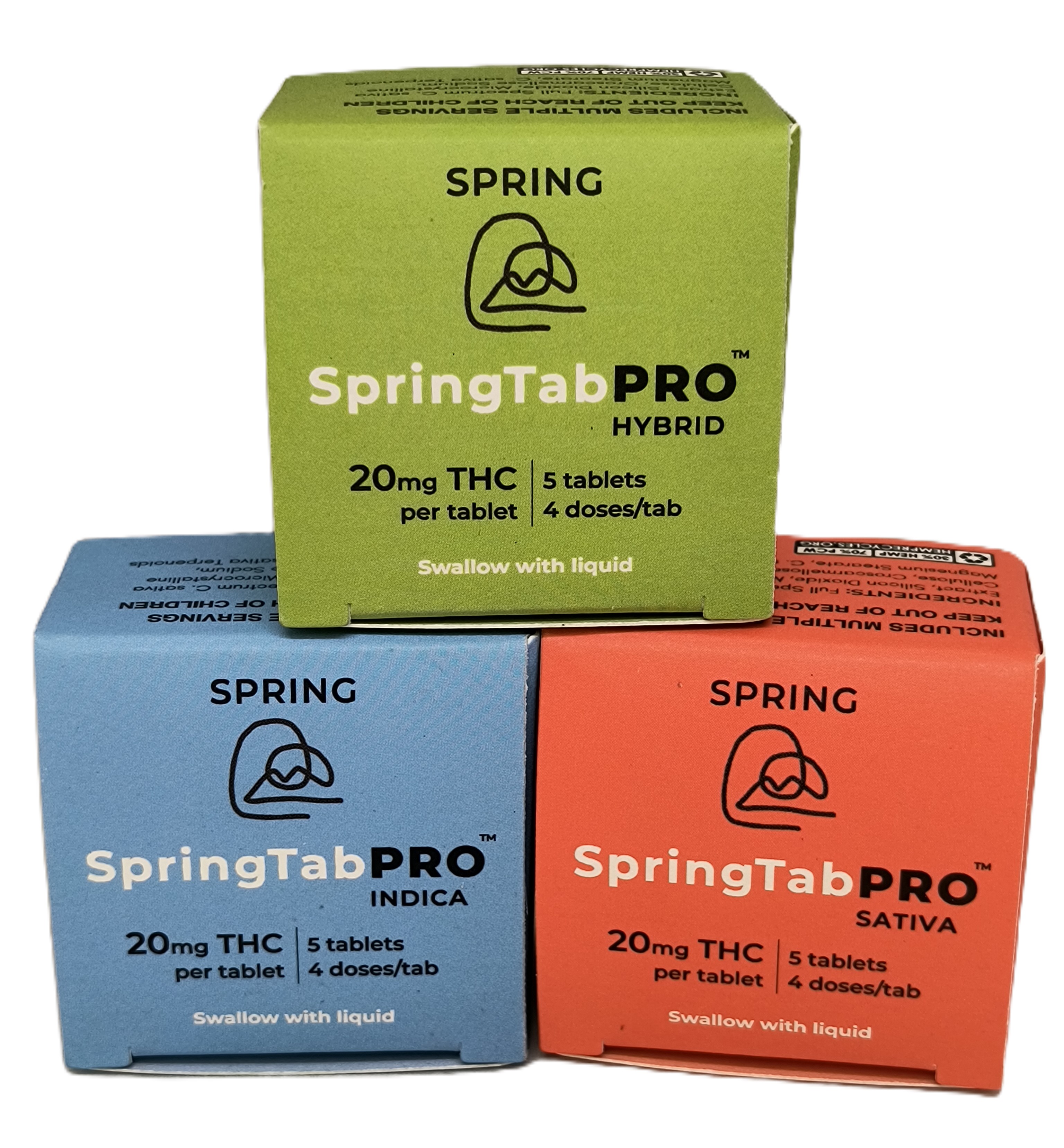 Photograph of Product: SpringTabPRO Indica | 100mg THC | Spring