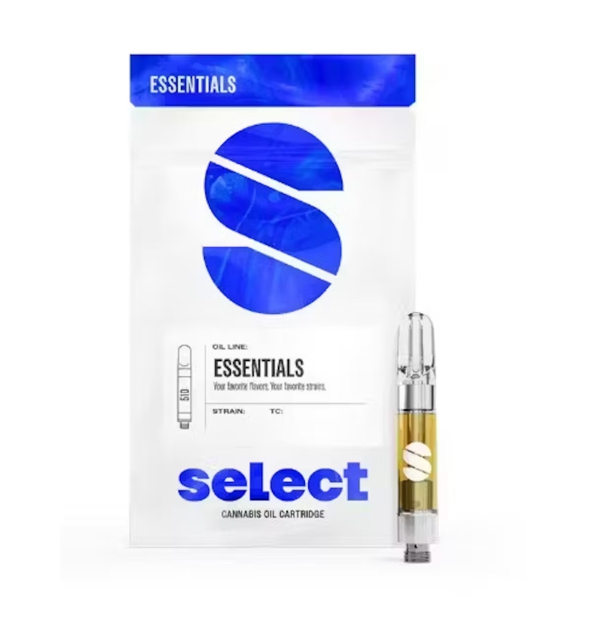 Photograph of product: Select Essentials Vape Cartridge - Strawberry Cough