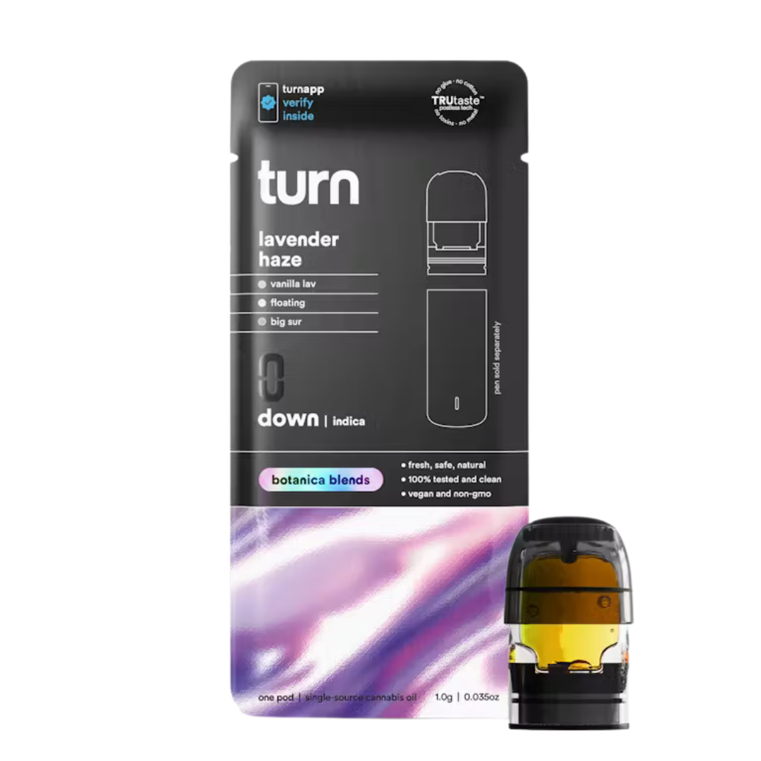 Photograph of product: LAVENDER HAZE BOTANICALS BLEND TURN DOWN POD