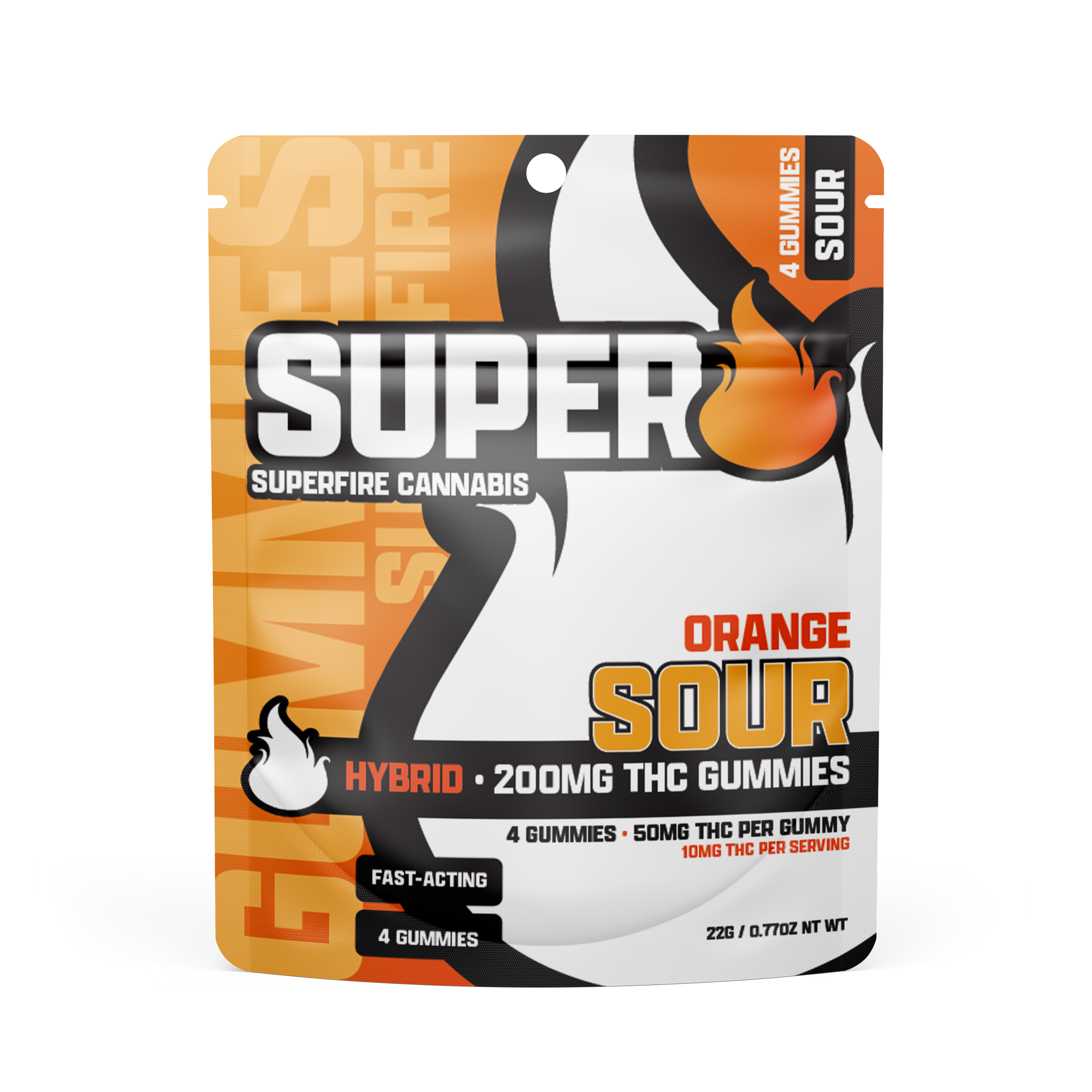 Photograph of product: 200mg Superfire Gummies - Sour Orange