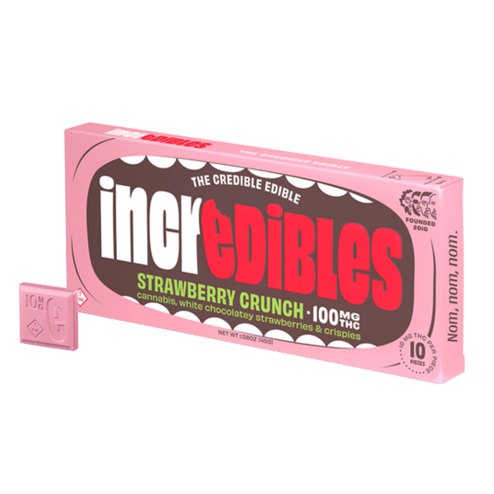 Photograph of product: Incredibles | Strawberry Crunch | Chocolate | 100mg