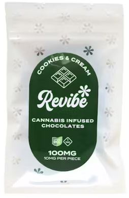 Photograph of product: Cookies and Cream Chocolate Squares 110mg -10pk