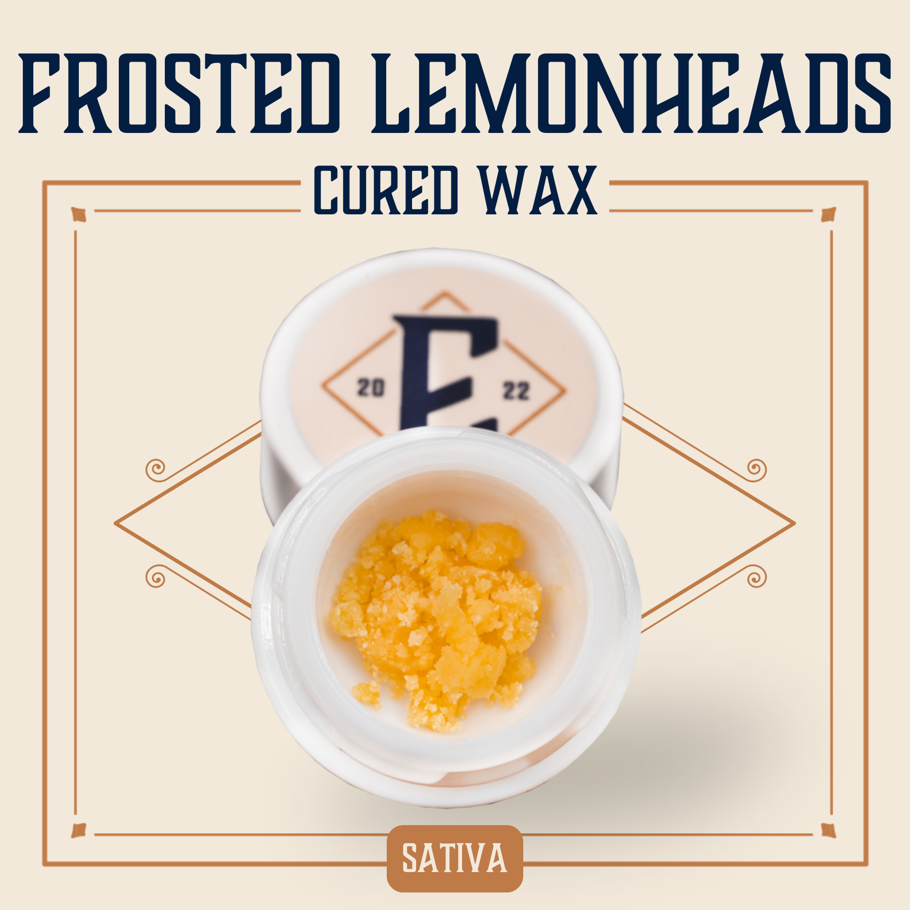 Photograph of product: Frosted Lemonheads Cured Wax