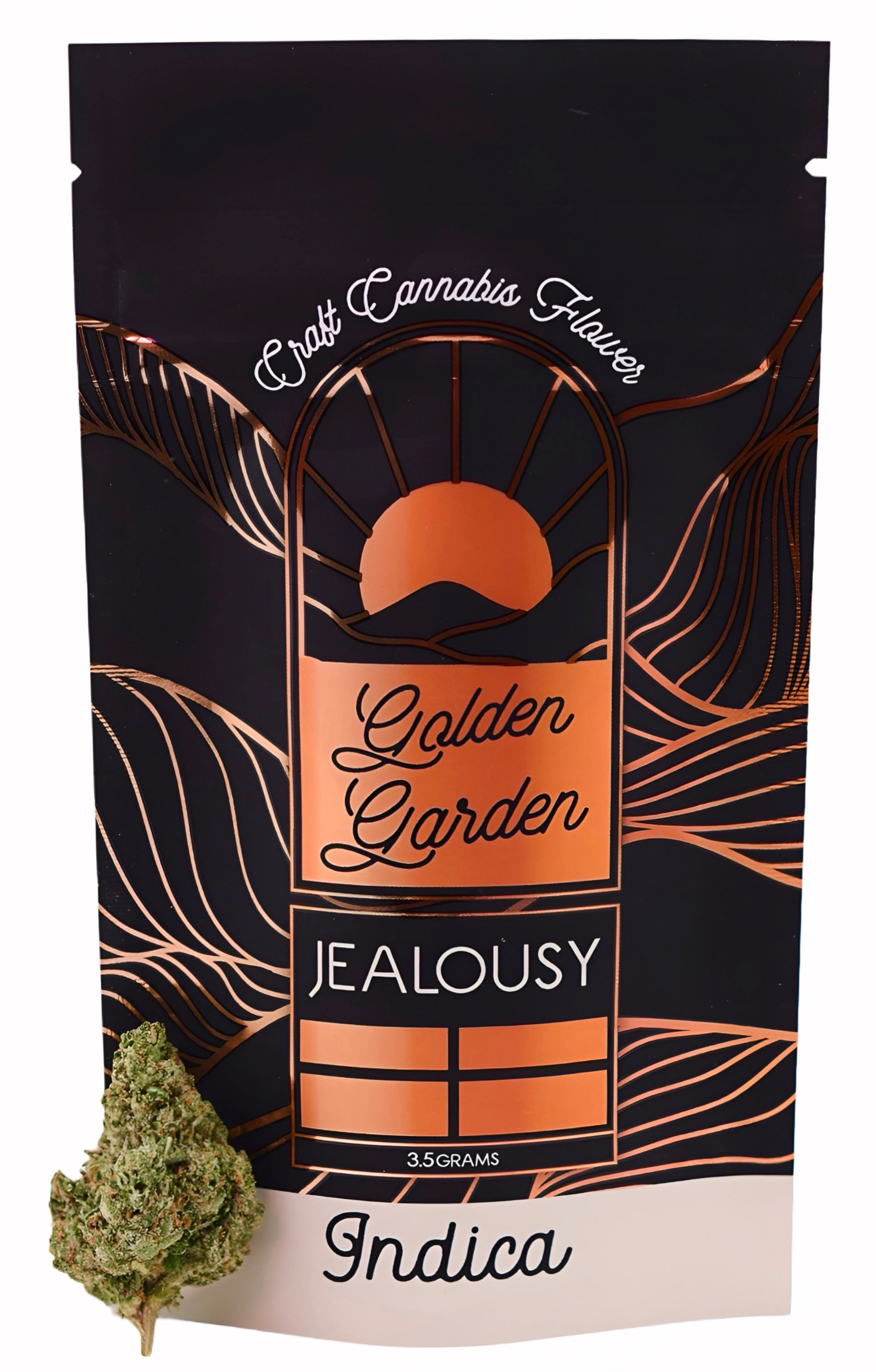 Photograph of product: Golden Garden - Jealousy Flower - 3.5g