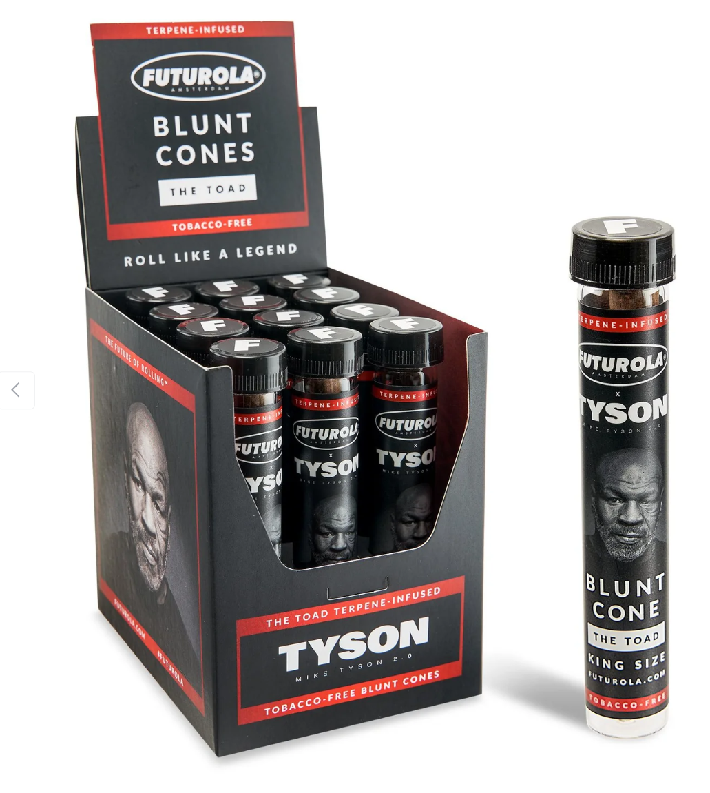 Photograph of Product: Futurola Tyson Ranch The Toad Terpene-Infused Blunt Cones Version 2.0