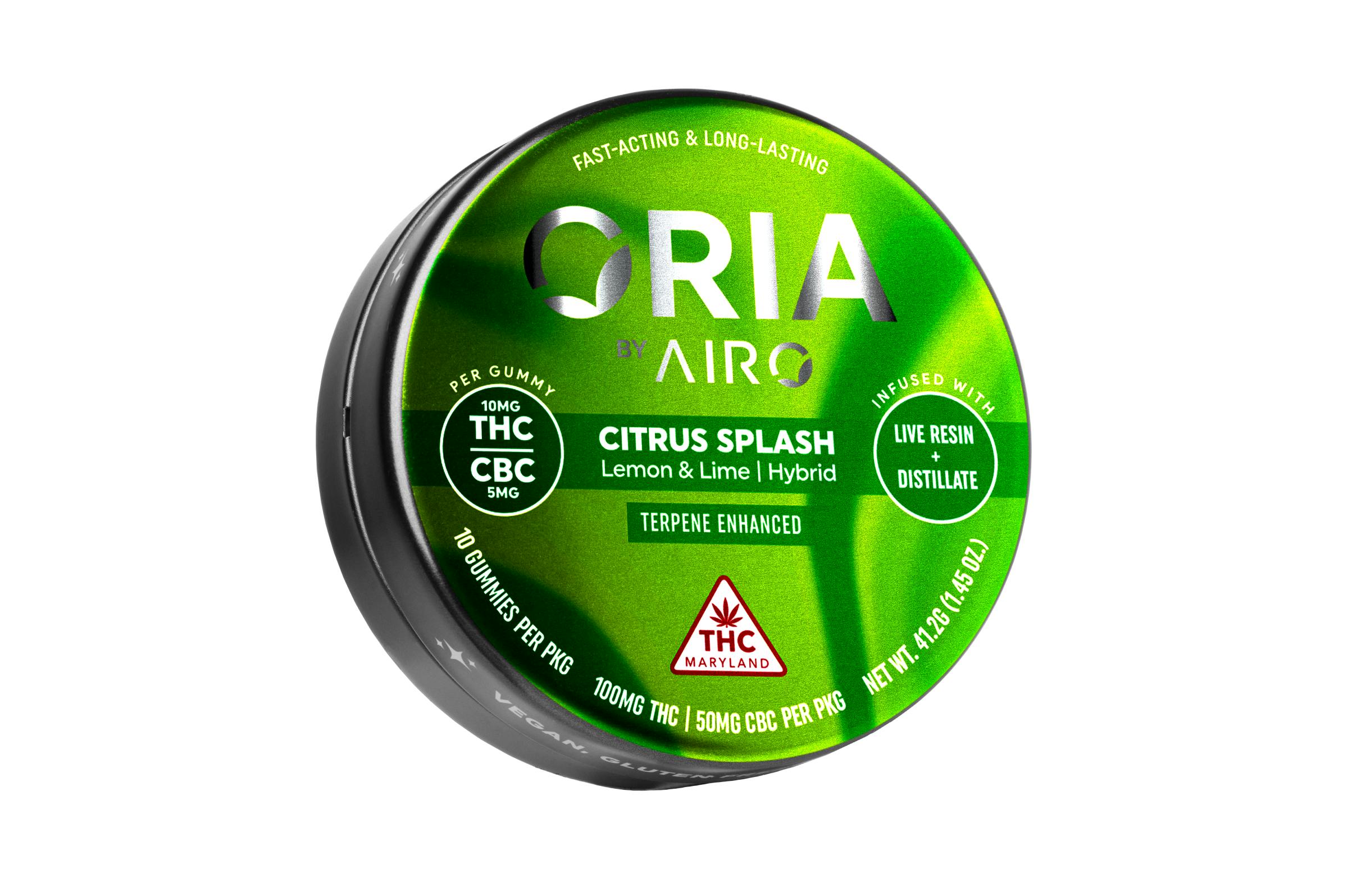 Photograph of product: Citrus Splash 1:2 CBC:TH-oui Gummies - 10 Pack