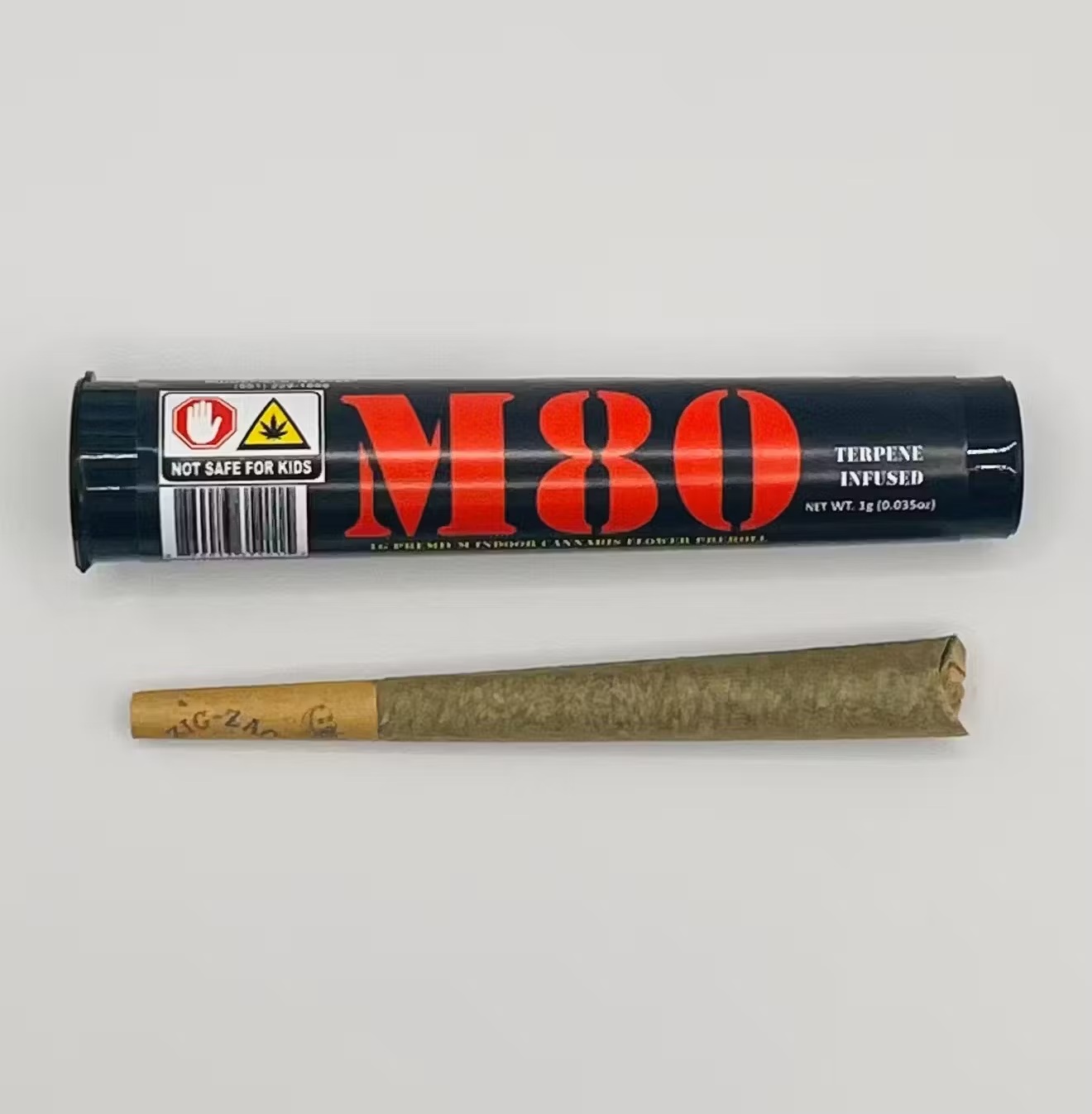 Photograph of product: M80 | Firecracker OG (H) | 2.5g - 5 pack of .5g Joints