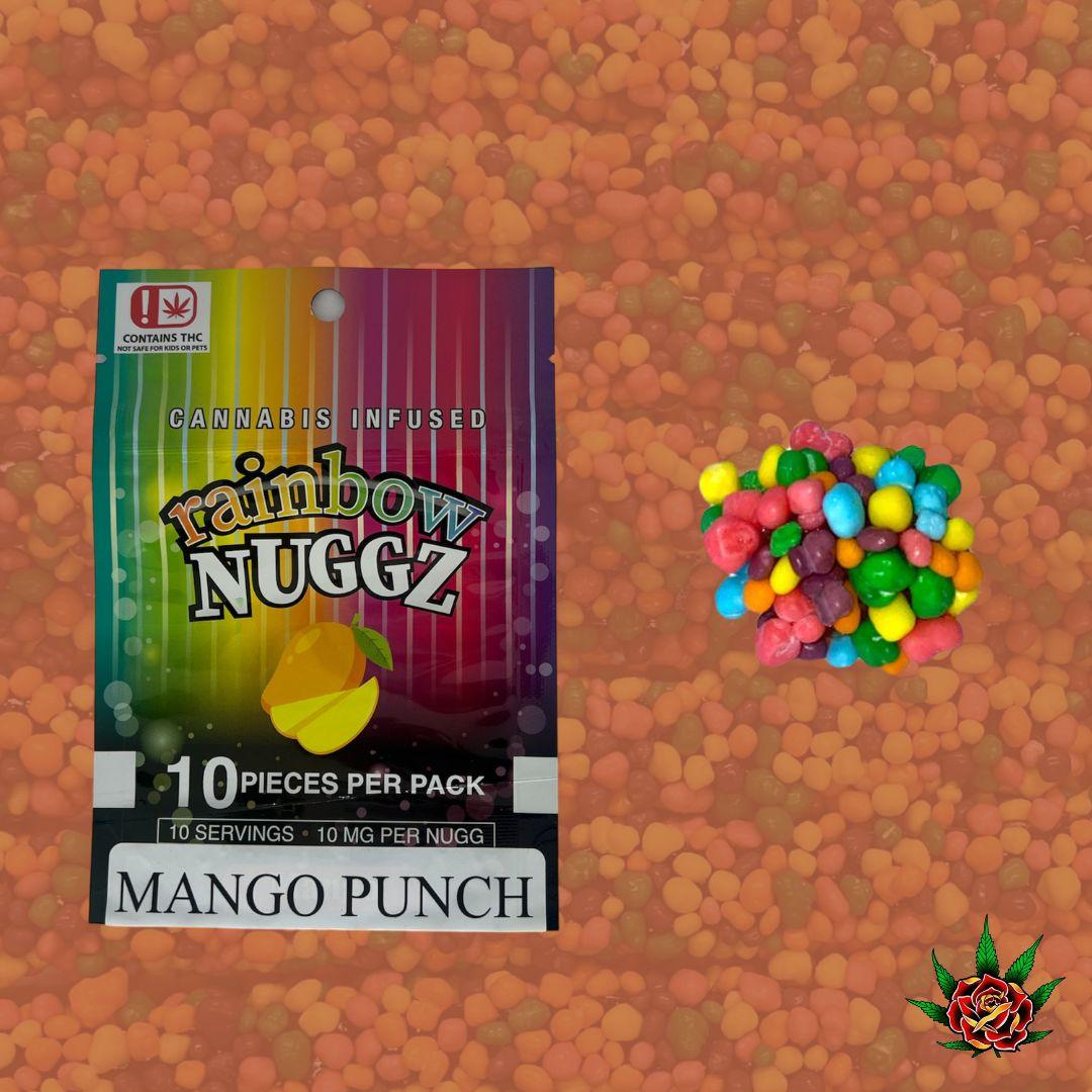 Photograph of Product: Eden Rose-100mg Gummy-Rainbow Nuggz-Mango Punch