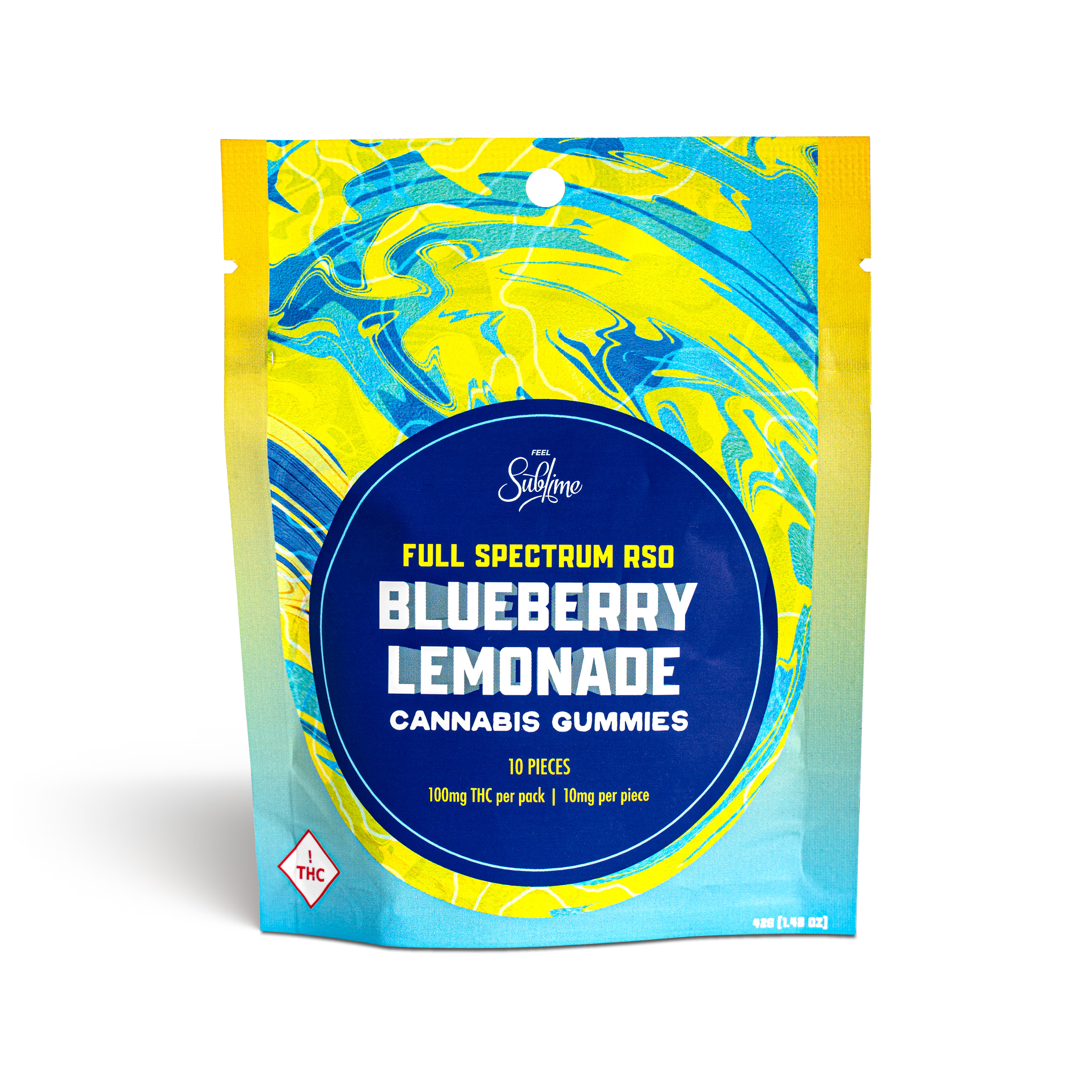 Photograph of Product: Blueberry Lemonade RSO Gummies - 100mg