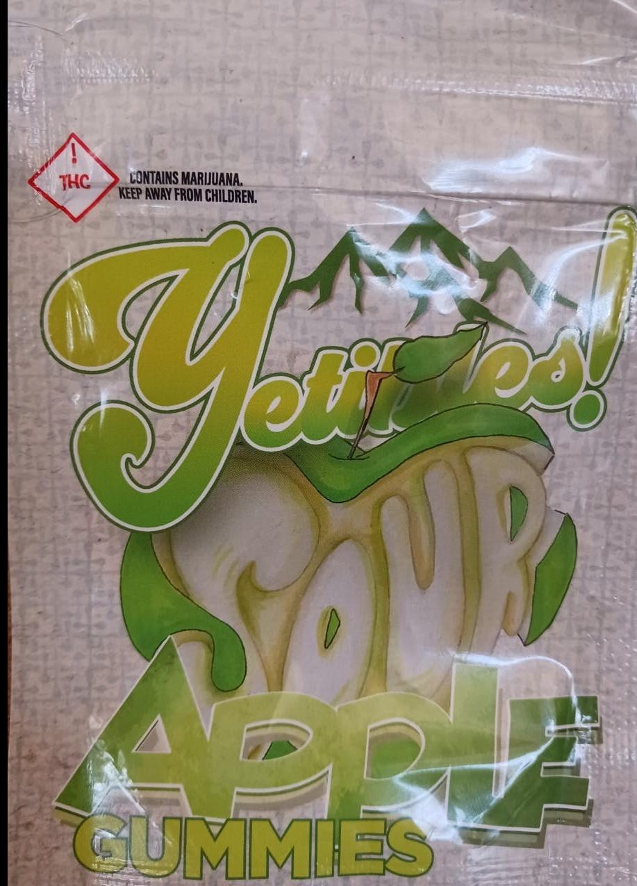 Photograph of product: Yeti - Sour Apple Gummies 1000mg