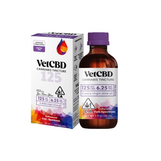 Photograph of product: VET CBD Regular Strength Tincture 125mg CBD / 6.25mg TH-oui - 