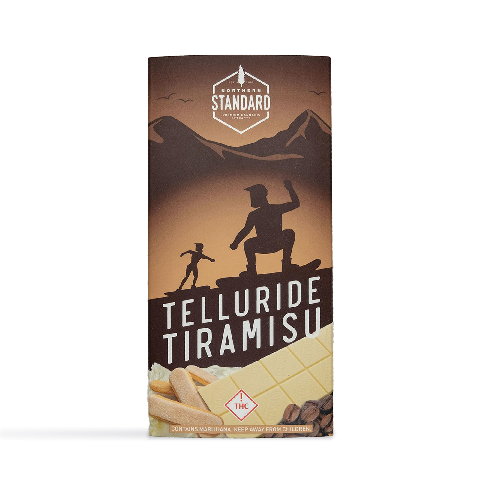 Photograph of product: Medical Telluride Tiramisu White Chocolate Bar