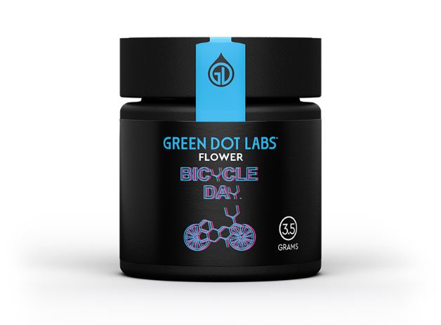 Photograph of product: Green Dot Labs Bicycle Day Flower 3.5g