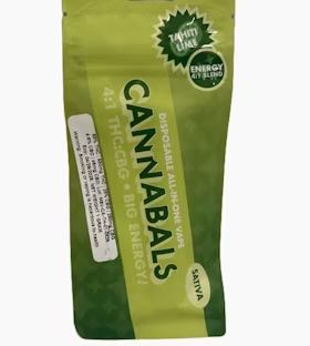 Photograph of product: Cannabals | Tahiti Lime | Big Energy 4:1 TH-oui to CBG All-in-One Vape