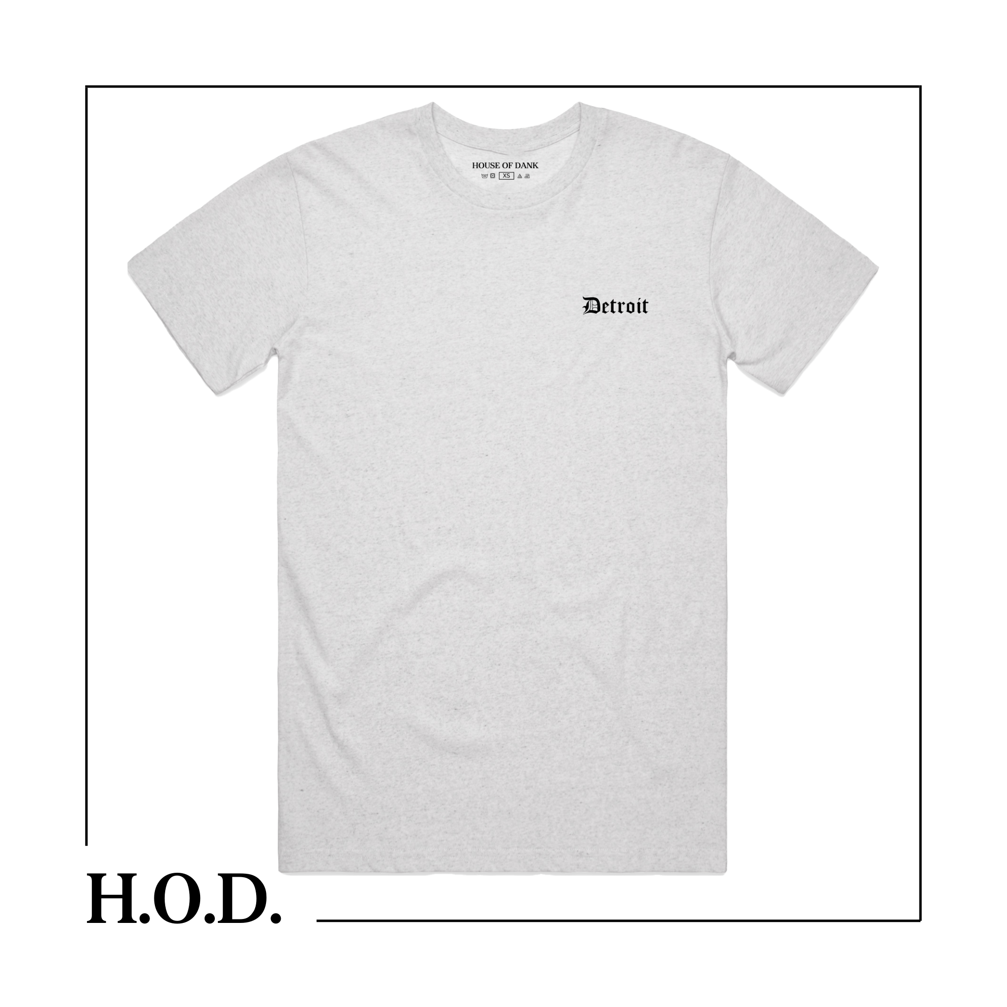 Photograph of product: H.O.D. Detroit OG House Code Gray Short Sleeve Tee XL