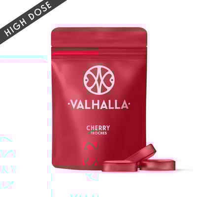 Photograph of product: Cherry | 1:1 TH-oui:CBD 50mg Soft Troches | 10pk