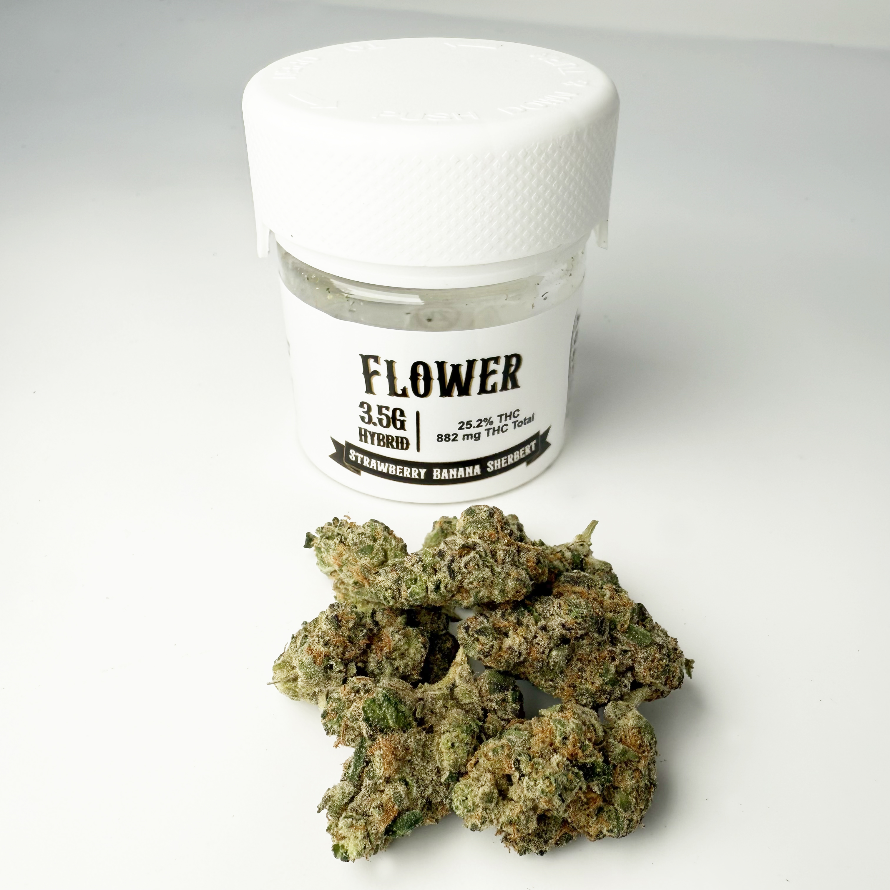 Photograph of product: Country Oui'd | Indoor | Strawberry Banana Sherbert | 3.5g