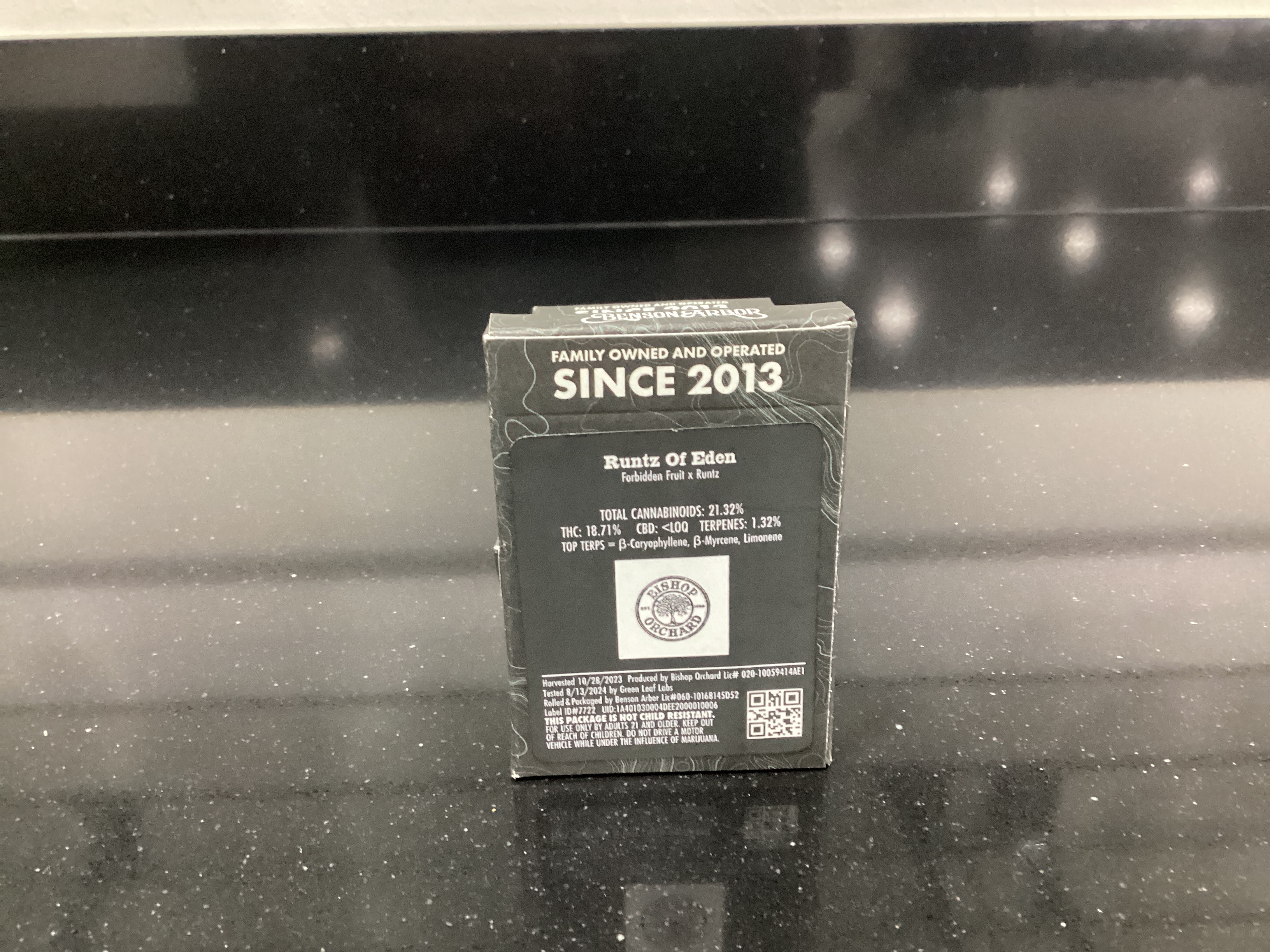 Photograph of product: Benson Arbor Runtz of Eden 6pk Pre-Rolls