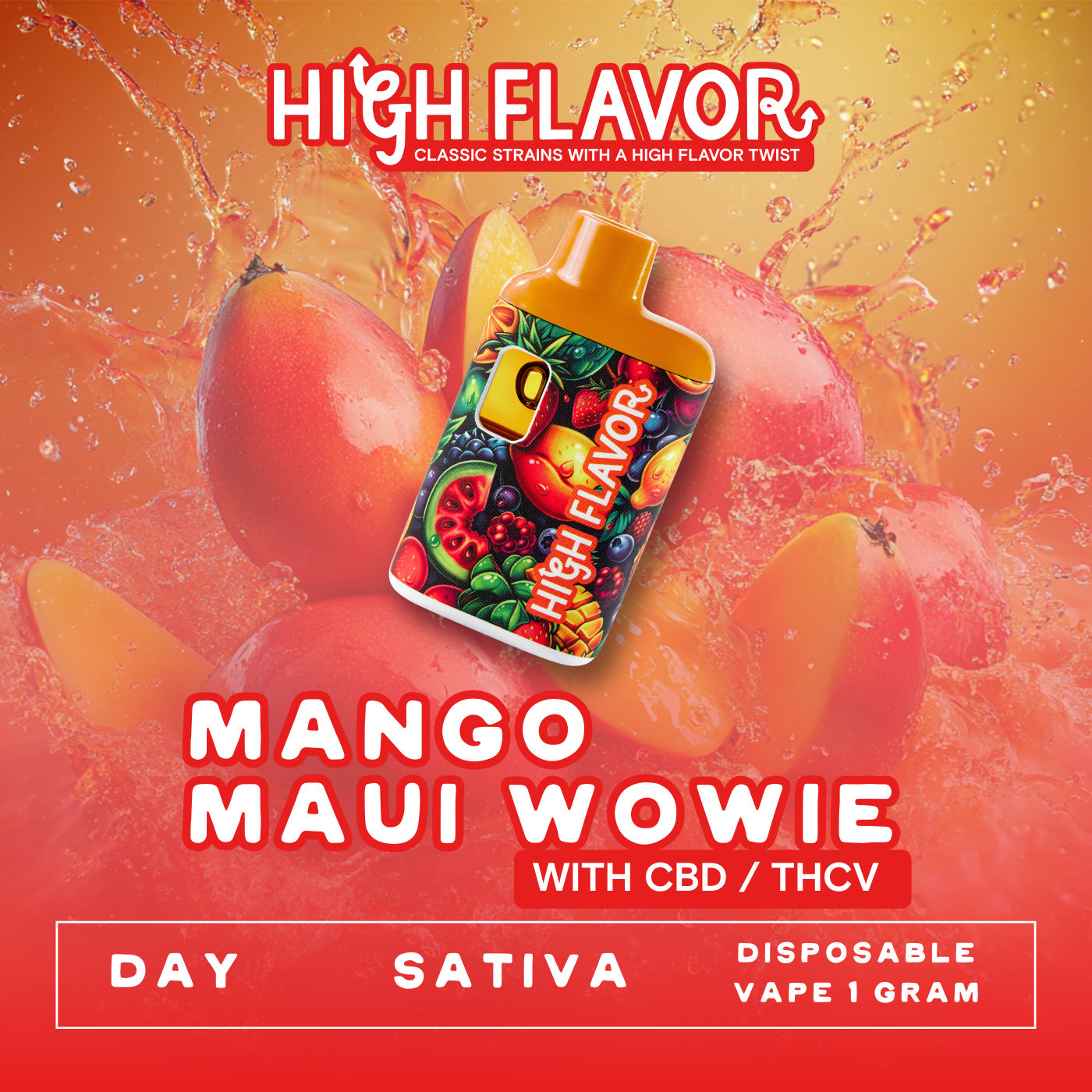 Photograph of product: Mango Maui Wowie I Day I Disposable Vape