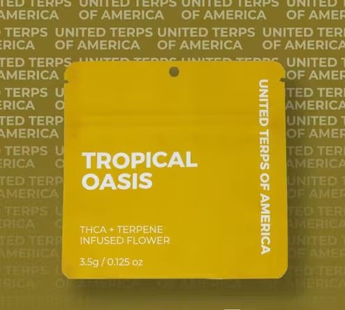 Photograph of product: Tropical Oasis Infused Flower by United Terps of America