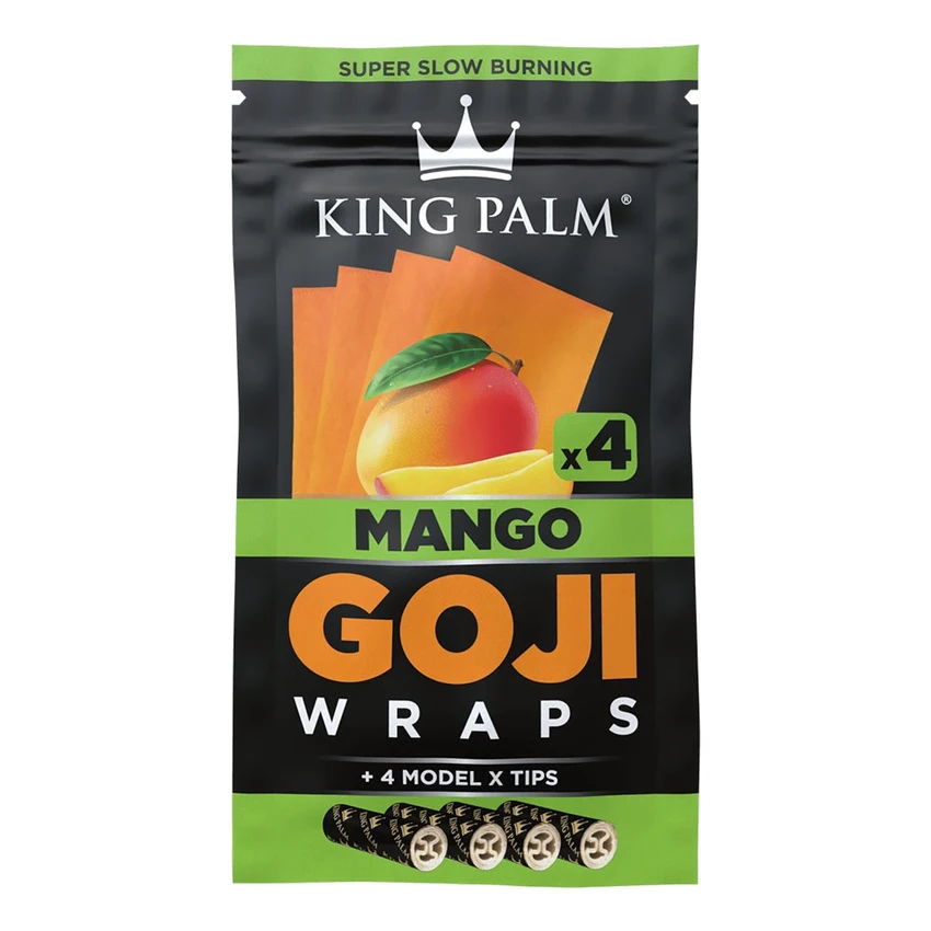 Photograph of product: King Palm Goji Wraps & Filter Tips | 4pc | Mango