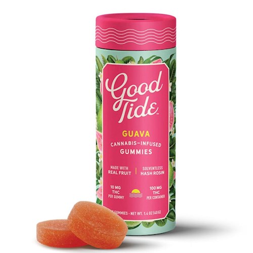 Photograph of product: Good Tide - Guava Hybrid Hash Rosin Gummies 10pk (100mg)