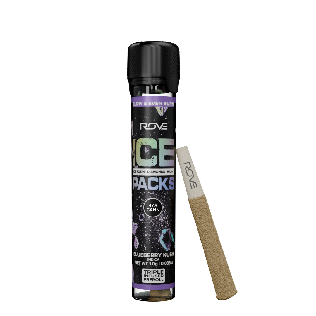 Photograph of product: Infused Pre-Roll - Triple Infused - Blueberry Kush - 1g