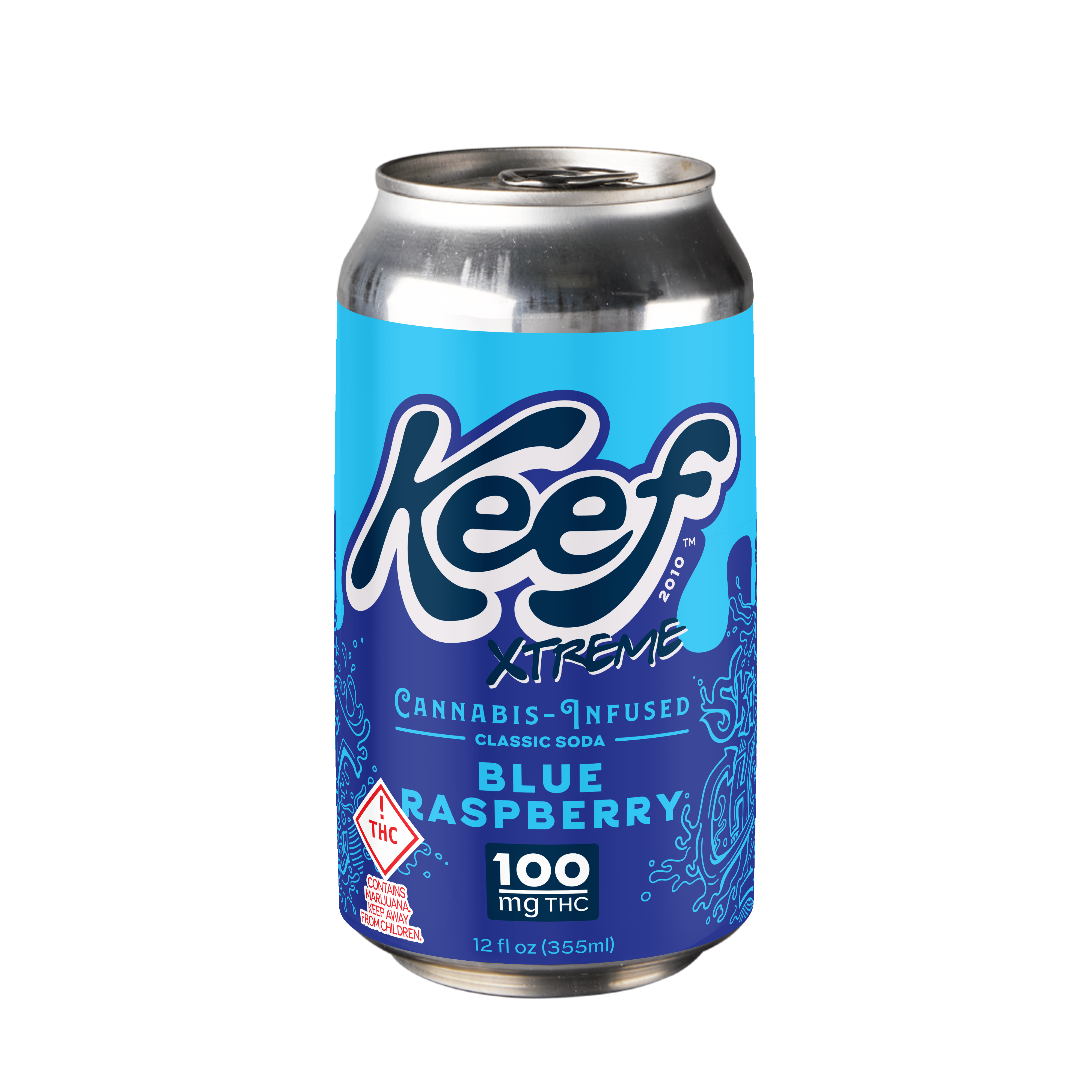 Photograph of product: Blue Raspberry 12oz Can 100mg