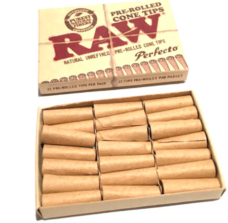 Photograph of product: Pre-Rolled Cone Tips | RAW | Perfecto