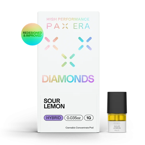 Photograph of product: Sour Lemon (H) - 1g Liquid Diamonds Pod