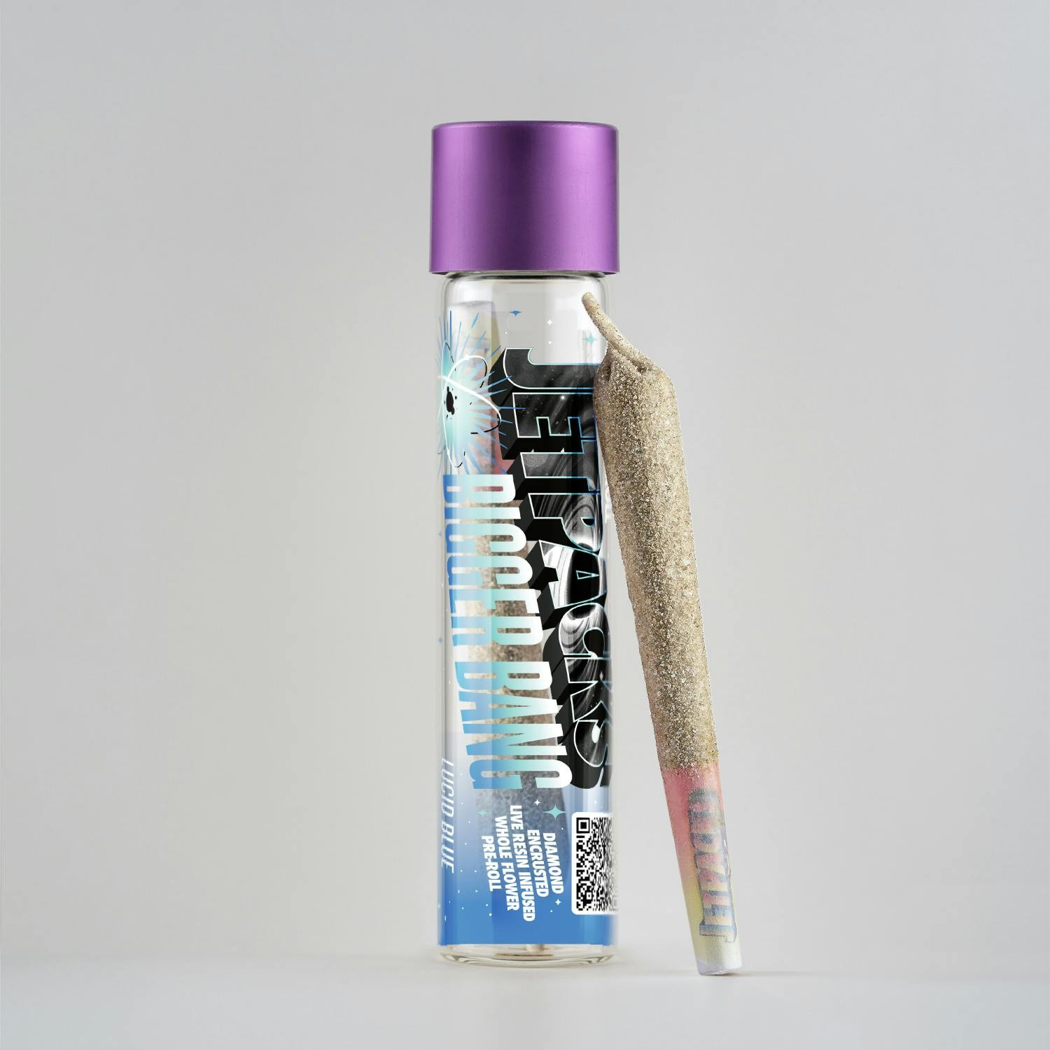 Photograph of product: Jetpacks | Big Bang Mini Infused Pre Roll | Lucid Blue