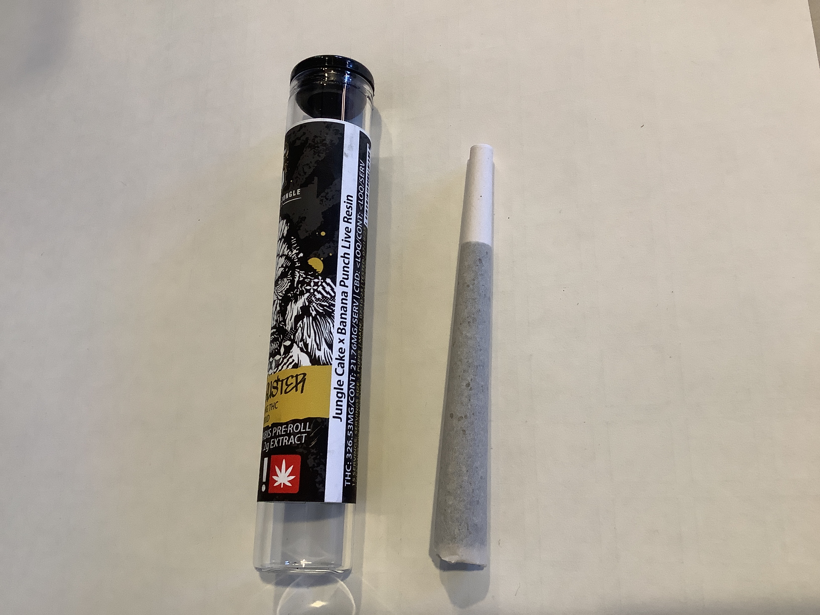 Photograph of product: Concrete Jungle | BLOCKBUSTER: JUNGLE CAKE x BANANA PUNCH Infused Preroll | 1g