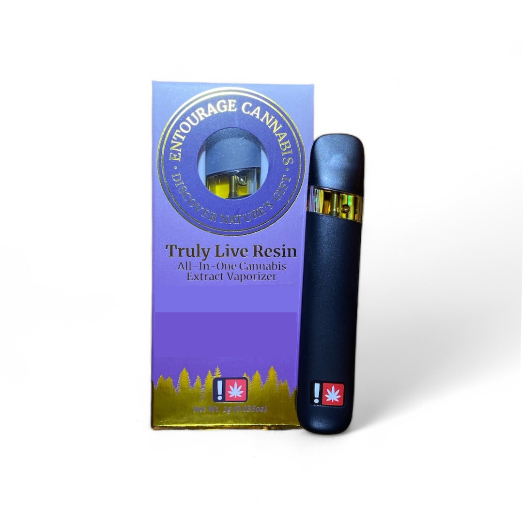 Photograph of product: Entourage Oui'd Truly Live Resin ALL-IN-ONE | Oui'd-Hybrid | Agent Orange