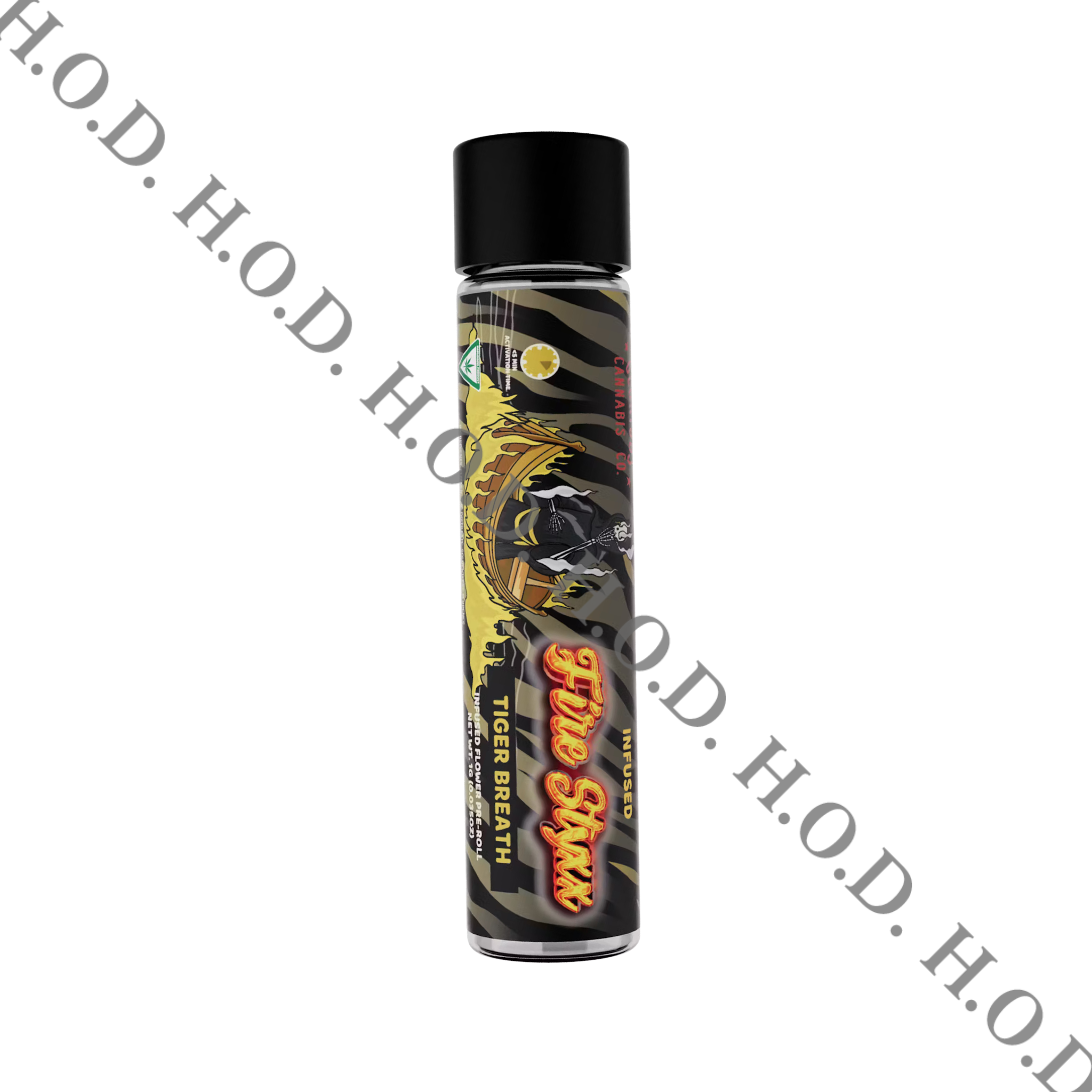 Photograph of product: Glorious Oui'd Tiger Breath Fire Styxx Pre-Roll 1g