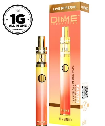 Photograph of product: PAPAYA 1G LIVE RESIN ALL IN ONE