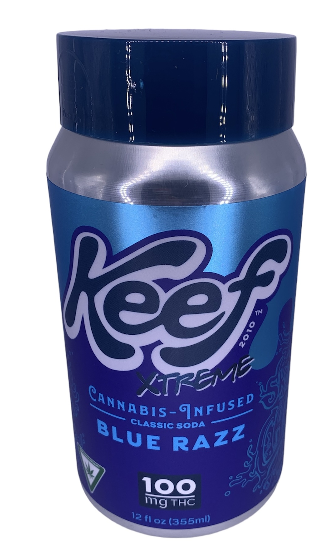 Photograph of product: 100mg Blue Razzberry Infused Soda