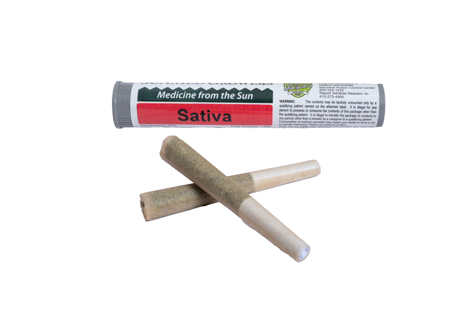Photograph of product: Sour Diesel Pre-Rolls | 2 x