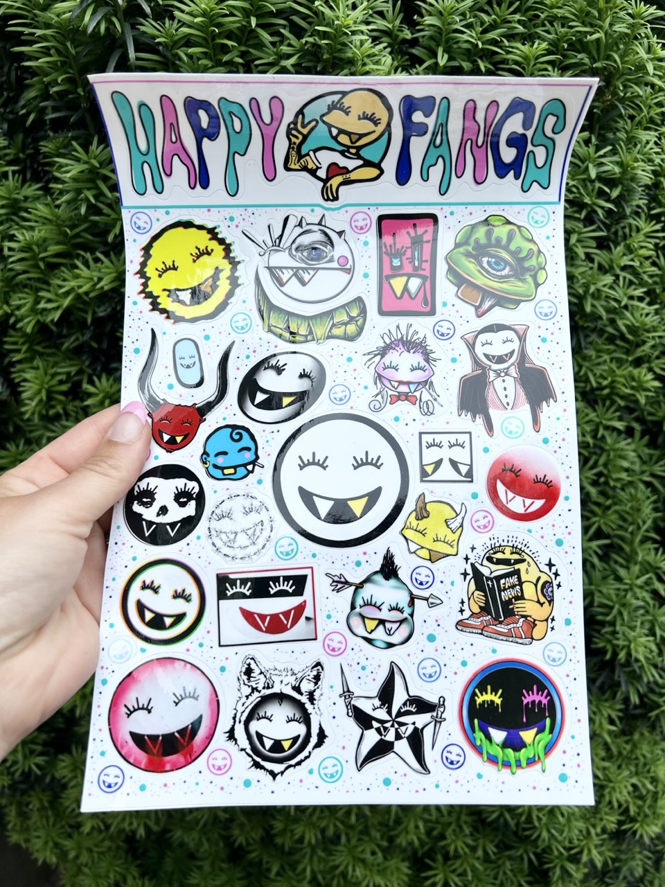 Photograph of product: @Happyfangsart Sticker Sheet