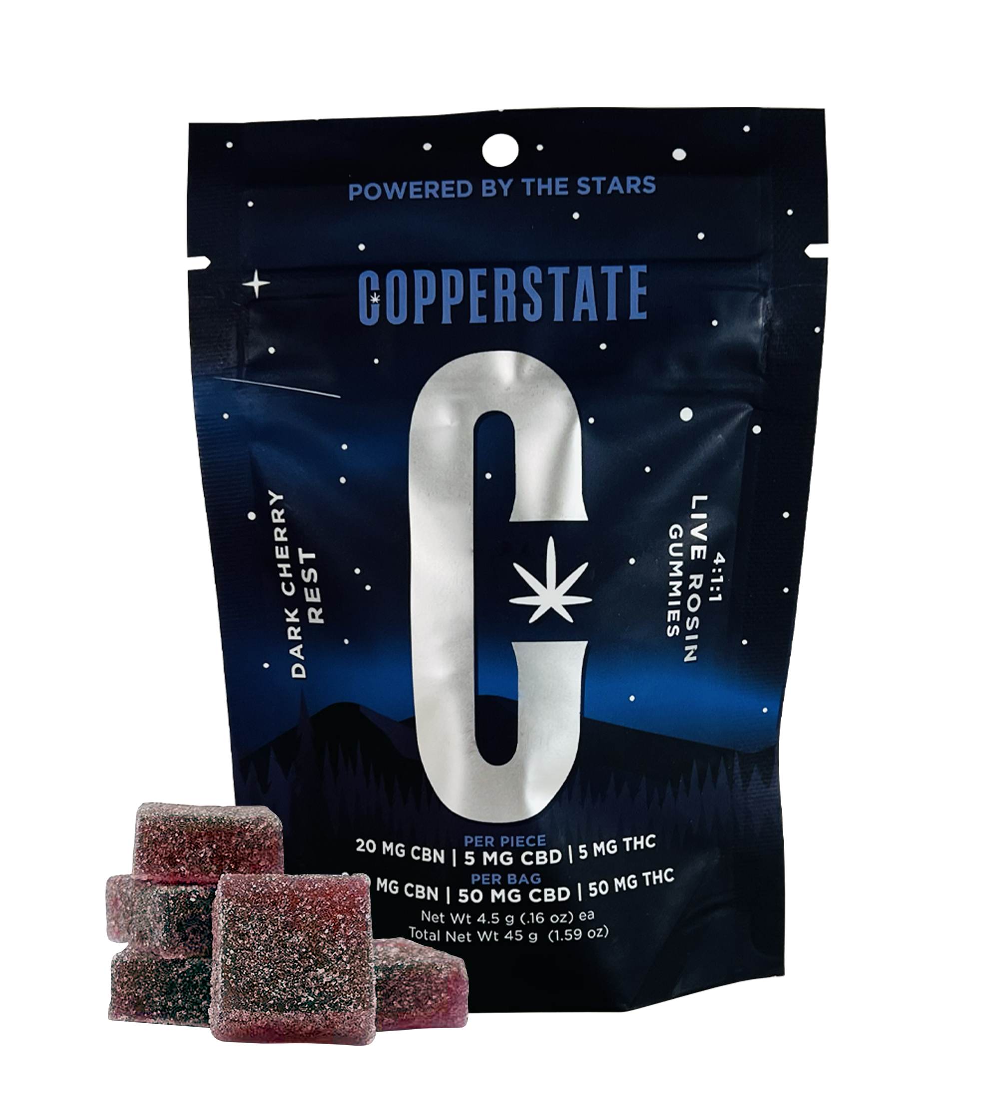 Photograph of product: CopperState Farms Live Rosin 50mg 4:1: ummies Dark Cherry