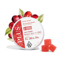 Photograph of product: TART CHERRY RELIEF 20:1+ CBG ROSIN GUMMIES
