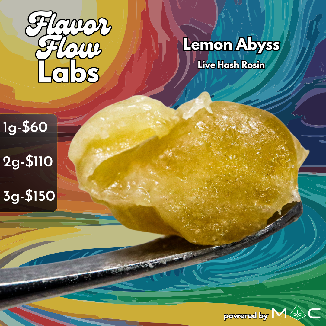 Photograph of product: Lemon Abyss au chocolat Rosin | 1g | 89.26% TAC 6.39% Terpenes