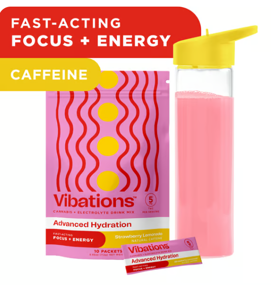 Photograph of product: Vibations | Drink Mix | Strawberry Lemonade | 10pk 100mg