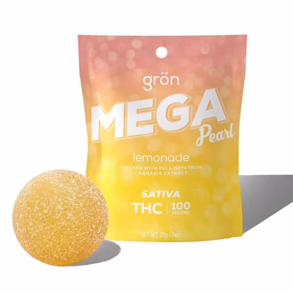 Photograph of product: Grn | Lemonade (Oui'd) Mega Gummies, 100mg