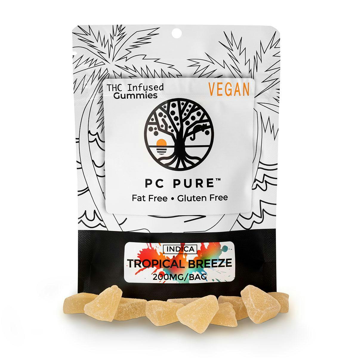 Photograph of product: PC Pure - Gummies - Tropical Breeze - 200mg - 10pk