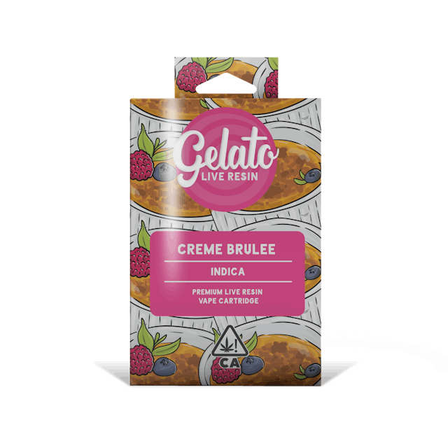 Photograph of product: Creme Brulee | Live Resin 1g Cartridge | Gelato - 
